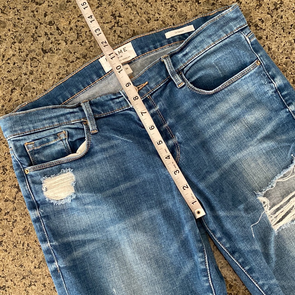 FRAME DISTRESSED MID RISE STRAIGHT - Picture 4 of 10